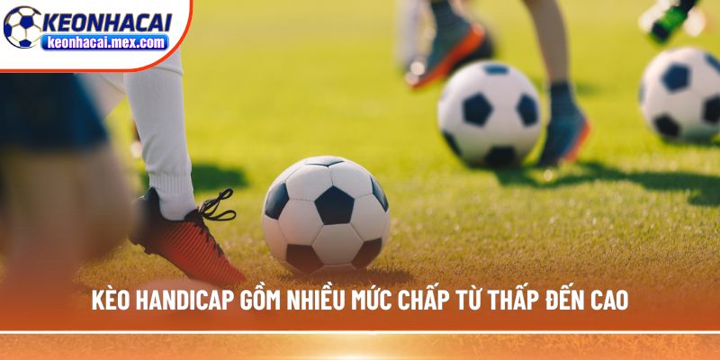 Kèo Handicap gồm nhiều mức chấp từ thấp đến cao